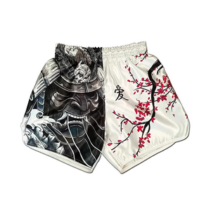 Pantalones Cortos de Muay Thai en Satén Azul Marino Oscuro, Pantalones Profesionales de Kickboxing con Cintura Ancha, Equipo Personalizado - Product Image 4