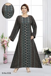 Vestido Kaftan Jalabiya de Tela Alphine Premium con Bordado - Product Image 3
