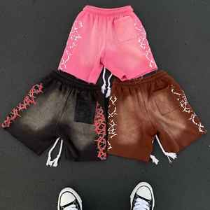 Men's Casual Drawstring Shorts 100% Polyester Sublimation Print Breathable Mid Waist Short Shorts With <b>String</b> Closure - Product Image 3
