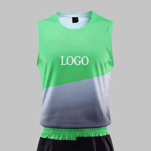 Ensemble d'uniformes de basketball personnalisables de haute qualité pour hommes/femmes, respirant, grande taille, sans manches, 100 % polyester, pour équipes et clubs - Product Image 6