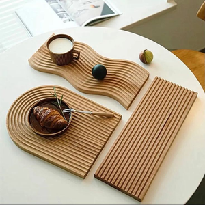 Multi-Purpose Modern Wooden Tray with Handles for <b>Coffee</b> <b>Table</b> Use Tabletop Vase Function From India - Product Image 1