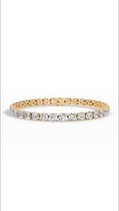 Bracelet tennis allongé à quatre griffes avec diamants de laboratoire ronds 10 carats en or 14K – Vente en gros, Fabricant et Fournisseur de Bijoux Fins OEM - Product Image 5