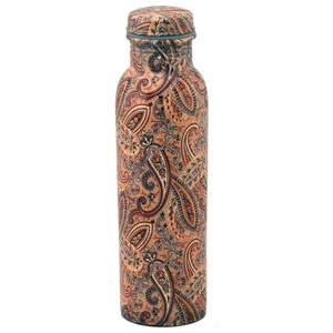 Botella de agua de cobre con diseño de cebra, portátil, para viaje, de exportación. - Product Image 4