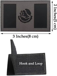 Patch du drapeau du Mexique, rectangulaire, en tissu tissé, brodé, double face, avec fermeture auto-agrippante. - Product Image 4