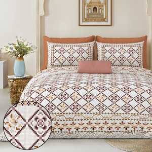 Ensemble 3 pièces toutes saisons de qualité supérieure, imprimé à la main Mario, motif floral simple, résistant à la décoloration, 100% coton 300TC - Product Image 3