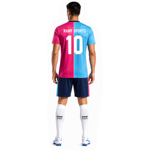 Athletic Fit Classic Style <b>Soccer</b> Jersey Breathable Short Sleeve Training & Match Play Team <b>Soccer</b> Jersey for Adults - Product Image 6