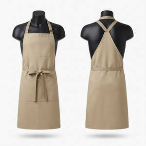 Tablier de Chef en Toile de Coton Premium 280 GSM, Dos Croisé, Poche Panneau Avant, Logo Personnalisé, Vêtement de Travail Professionnel pour Cuisine - Product Image 1