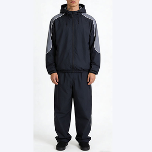 Wholesale Plus Size Relaxed Streetwear <b>Tracky</b> Colorblock Casual Commuting Travel Resistant Nylon Ultralight Men Soccer Tracksuit - Product Image 1