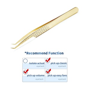 KINGIST CORPORATION New Style Professional <b>Mink</b> Stainless Steel <b>Eyelash</b> <b>Extension</b> Tweezers Sustainable Rose Gold Anti-Slip Fiber - Product Image 6