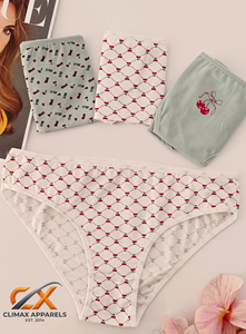 Braguitas de Bikini con Estampado Floral para Mujer, Personalizadas, de Nailon y Spandex, Transpirables, Sexys, Sin Costuras, Ecológicas, Tejidas con Patrón - Product Image 2