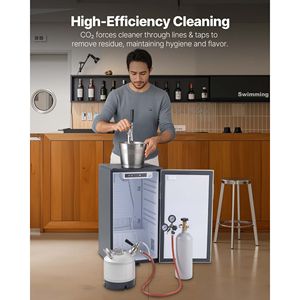 Kit di Pulizia per Fusti da 1,75 Galloni/6,5L con Connettore D e Base in Gomma per la Pulizia di Fusti di Birra - Product Image 3