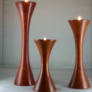 New wooden crafted luxury <b>candle</b> holder <b>set</b> of 3 modern home decor top trendy new - top seller - Product Image 1