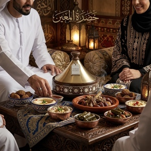 Cazuela de Madera Artesanal de Lujo con Tapa de Latón y Incrustaciones de Madreperla, Plato para Servir Ideal para Ramadán, Eid y Decoración del Hogar - Product Image 4