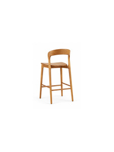 Tabouret de bar en bois moderne au design minimaliste, structure en bois massif durable pour bar à domicile et usage commercial - Product Image 6
