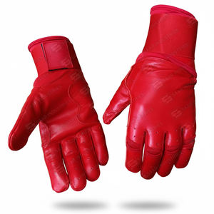 Guantes de Bateo de Béisbol/Sóftbol Hechos a Medida en Color Rojo, 100% Cuero Vacuno Cabretta Original, Diseño Transpirable y Ligero - Product Image 1