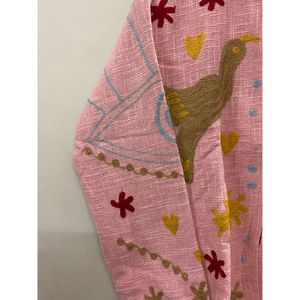 Floral Embroidered tnt Jacket <b>Women</b> Mandarin Collar Full Sleeve Autumn Open Front <b>Coat</b> Handmade Design - Product Image 4