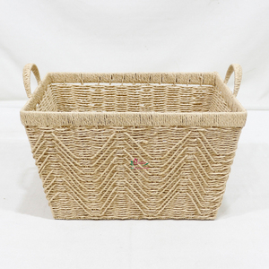 Handmade Eco-Friendly Paper <b>Rope</b> Storage <b>Baskets</b> with Multifunction Design for Home Laundry Storage - Product Image 6