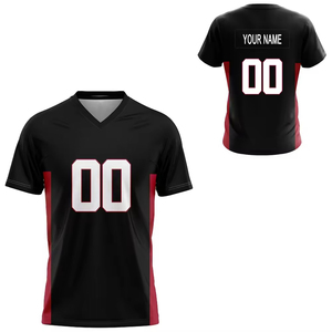 Wholesale OEM Plus Size American Football Jersey Custom Team Logo Short Sleeve Custom Printed Team <b>Name</b> Number 100% Polyester - Product Image 5
