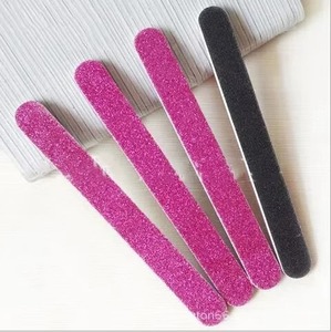 Lima de uñas de doble cara rosa, grano 100, herramienta reutilizable para el cuidado de las uñas, manicura, 50 unidades, patrón recto, estilo clásico - Product Image 1