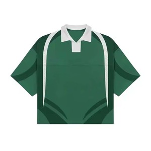 Polo <b>collar</b> with stripes design high quality cropped <b>t</b> <b>shirt</b>, wholesale oem polyester breathable jersey sports <b>t</b> <b>shirt</b> jersey - Product Image 5