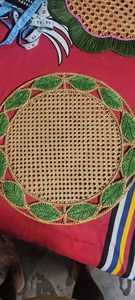 Napperons en raphia naturel tissés à la main en vrac, écologiques, rustiques, pour la décoration de table de cuisine et de salle à manger, collection export - Product Image 4