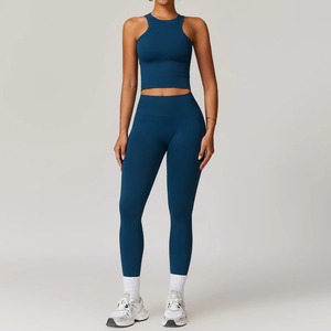 Ensemble de yoga sans couture, vêtements de sport, ensembles de yoga pour femmes, ensemble 2 pièces pour femmes, ensemble de fitness, survêtements, soutien-gorge de sport, leggings de sport - Product Image 1