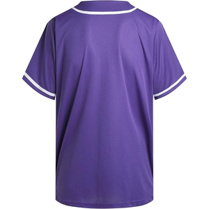 Baseball Jersey <b>Short</b> Sleeve Button Front <b>Mesh</b> Unisex Adult Breathable Sport Apparel Regular Fit Solid Color - Product Image 2