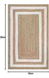 Tapis décoratif lavable en jute 100% adapté pour la chambre, le salon et le couloir - Product Image 2