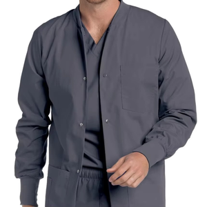 Nouvelle collection 2026 – Blouse médicale personnalisable avec logo, col en V, couleur unie, pour médecins et infirmières – Vente en gros - Product Image 3