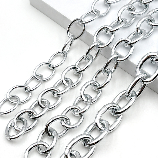 Customized Metal Pet O-shaped Chain DIY Crossbody Bag Aluminum Chain Leather Belt with Chain