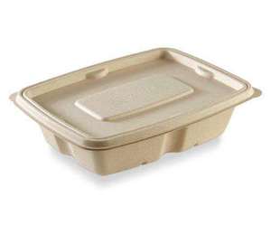 Top Selling Premium 500ml <b>Pulp</b> Moulded Rectangle Food Container Compostable Eco Friendly Disposable Takeaway Box Modern Luxury - Product Image 1