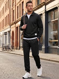 Conjunto Deportivo Casual para Hombre, Sudadera con Cierre de Cremallera y Pantalones Jogger, Ropa Deportiva de Gimnasio y Fitness, Conjunto de Dos Piezas - Product Image 1