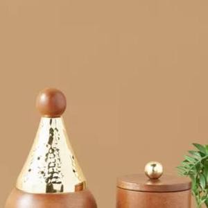 Wooden Incense Burner <b>Set</b> with Gold Accents Sandalwood Aromatic Diffuser for Home Use - Product Image 4