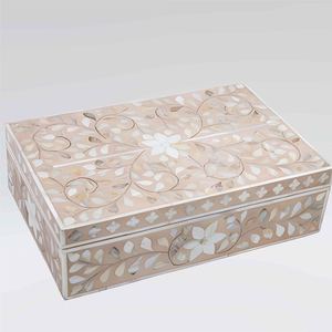Caja Organizadora Artesanal de Lujo con Incrustaciones de Madreperla, Caja Decorativa Hecha a Mano para Guardar Joyas, para el Hogar y la Hostelería - Product Image 3