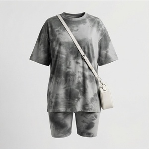Women's <b>Tie</b> <b>Dye</b> 2 Piece <b>Set</b> Short Sleeve T Shirt and Above Knee Shorts Loose Fit Casual Spring Summer Outfit - Product Image 1