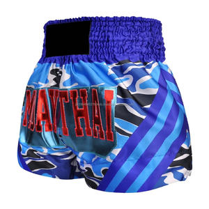 Pantalones Cortos de Pelea para Gimnasio, Pantalones Cortos de Cintura Elástica, Talla XL, Unisex, Personalizado, Sublimado, Satén Pesado, Muaythai, Boxeo, MMA - Product Image 3