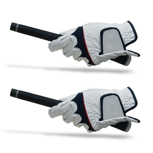 Guante de Golf para Mano Izquierda, Cuero Genuino, Negro y Blanco, Antideslizante, Cierre de Gancho y Bucle, Unisex, para Deportes, Sin Protección Antideslizante - Product Image 4