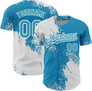 Camiseta de Béisbol con Logotipo Personalizado, Impresión Serigráfica, 100% Poliéster, Transpirable, Anti-UV, Secado Rápido, Cuello en V, para Equipo - Product Image 2