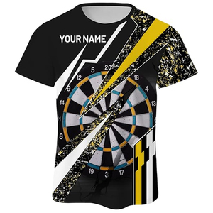 เสื้อดาร์ทลายสามมิติแบบยูนิเซ็กซ์พร้อมโลโก้สั่งทำ ผ้าโพลีเอสเตอร์ระบายอากาศ แห้งเร็ว สำหรับเสื้อทีมกีฬา - Product Image 4