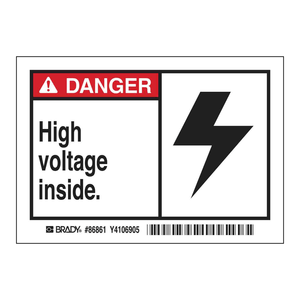 Etiquetas de Advertencia de Peligro de Alto Voltaje, Resistentes a los Rayos UV, Autoadhesivas para Paneles Eléctricos y Equipos Industriales - Product Image 1