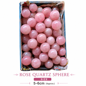Factory Sale Genuine Natural Pink Rose Quartz Sphere 5-6cm Polished <b>Crystal</b> <b>Ball</b> Healing Stone Home Decoration Feng Shui - Product Image 3