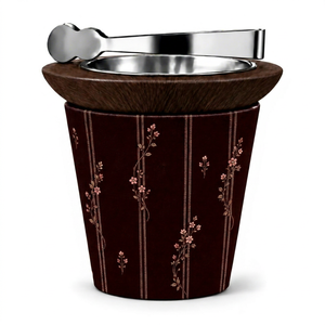 Brûleur d'oud en bois rustique artisanal avec diffuseur d'arômes moderne à motifs floraux, brûleur de bakhoor arabe pour la décoration de la maison - Product Image 4