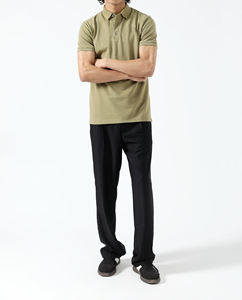 OEM/ODM T-shirt à manches courtes en jersey 100% coton/polyester, coupe ajustée, blocs de couleur, avec logo personnalisé imprimé à l'écran pour homme - Product Image 1