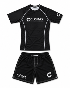 Ensemble short et rashguard de MMA personnalisable en polyester/nylon, respirant, anti-UV UPF50+, pour entraînement BJJ sans kimono - Product Image 3