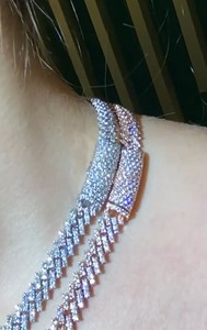 สร้อยคอทอง 9 มม. ประดับเพชรโมอิสซาไนต์สำหรับผู้หญิงและผู้ชาย แบบ Iced Out CZ Miami Cuban Link สไตล์ฮิปฮอป - Product Image 4