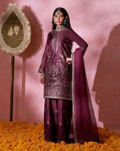 Kurta pakistanais formel de haute qualité, style toutes saisons, en coton, Salwar Kameez, sans plis, séchage rapide, pour fêtes, mariages, Diwali - Product Image 1