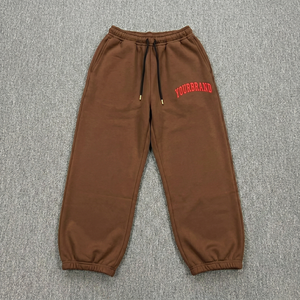 Casual Wear Women's Sweat Pant Wide Leg Flares Baggy Sweatpants Side Piping Knitted Embroidery Sweat <b>Track</b> Pants for Women - Product Image 6