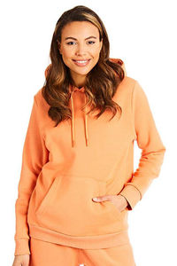 Nouveau Hoodie Femme Orange Hiver Coupe Ample Épaules Tombantes avec Broderie 3D Personnalisée sur le Devant, Anti-Plis et Respirant 100% Coton - Product Image 4