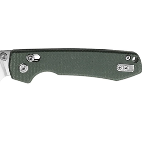 Couteaux avec lame pointue argentée, manche texturé vert, clip de poche, verrouillage sécurisé pour le camping en plein air et l'usage quotidien - Product Image 5