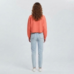 Sudadera Corta Informal para Mujer, Cuello Redondo, Manga Larga, Corte Holgado, Tela Suave, Ropa Personalizada con Etiqueta Privada - Product Image 2